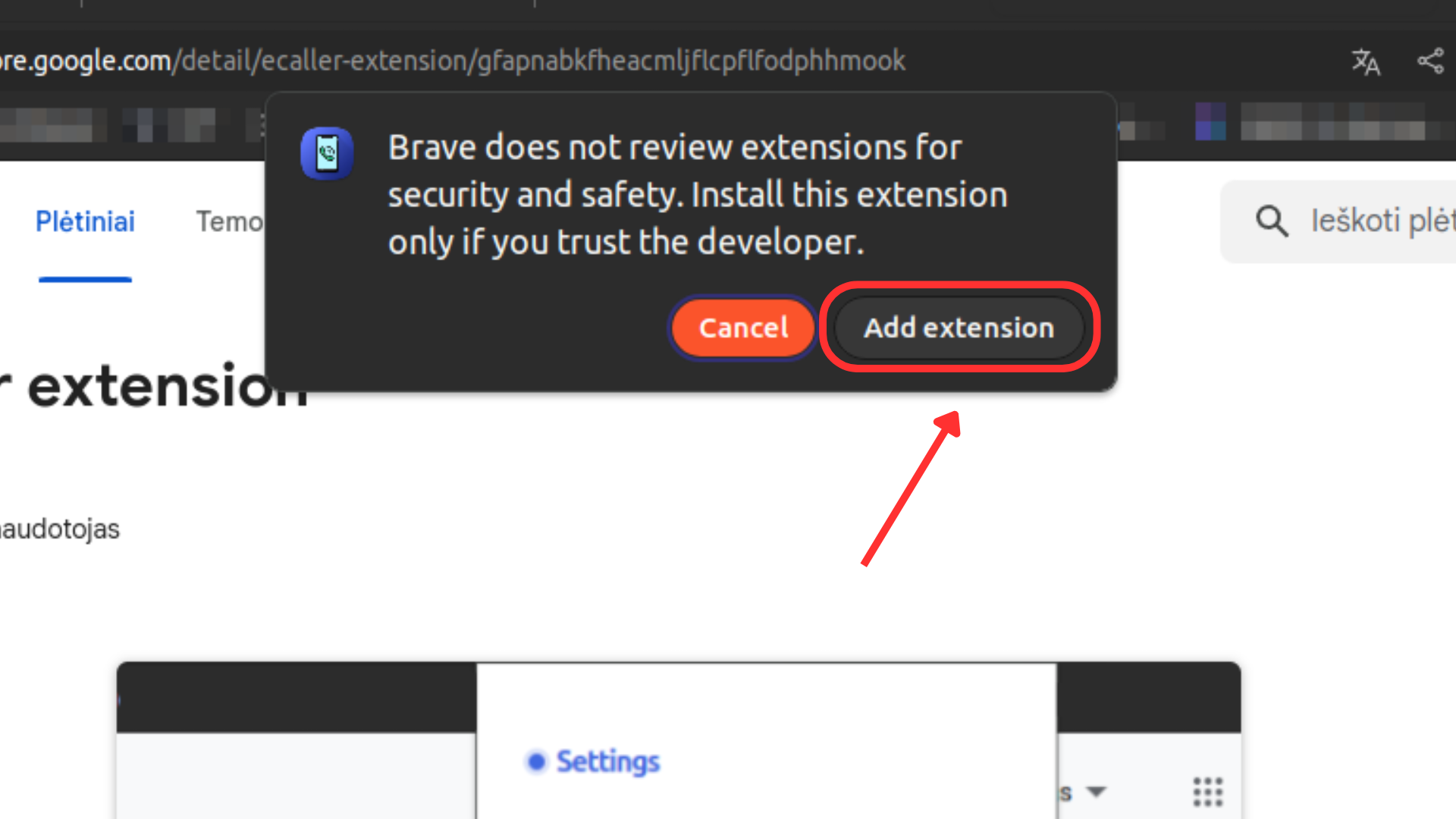 Install web extension